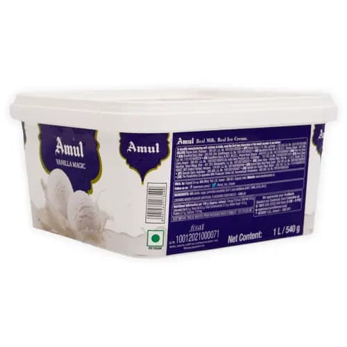 Amul Vanilla Ice Cream 1 L